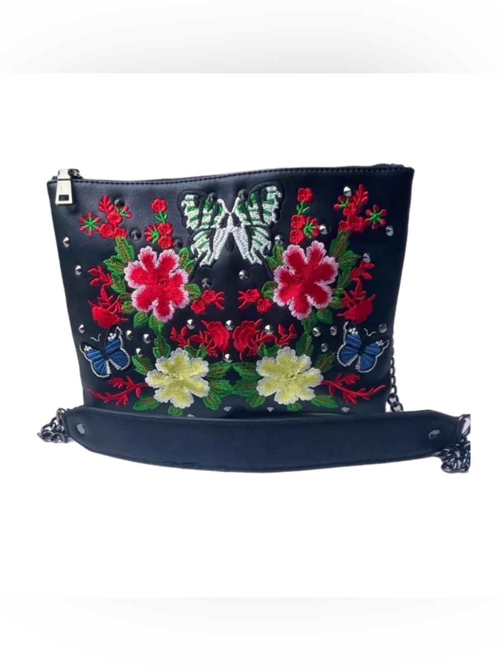 NWOT URBAN Expressions Embroidered Crossbody Bag Spring Floral Edgy